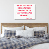 Psalms 71:23 Bijbelverse KJV Wall Art Canvas Afdruk (Insitu (Slaapkamer))