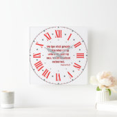 Psalms 71:23 KJV Bijbel Romeins cijfer Vierkante Klok (Huis)