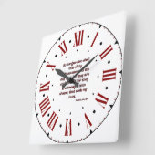 Psalms 71:24 KJV Bijbel Romeins cijfer Vierkante Klok (Hoek)