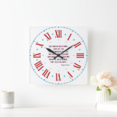 Psalms 71:24 KJV Bijbel Verse II Romeins Numeriek Vierkante Klok (Huis)