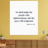 Psalms 72:2 Bijbelse KJV-wandkunst Canvas Afdruk (Insitu (Woonkamer))