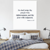 Psalms 72:2 Bijbelse KJV-wandkunst Canvas Afdruk (Insitu (Slaapkamer))