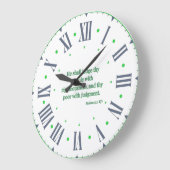 Psalms 72:2 KJV Bijbel Romeins cijfer Grote Klok (Hoek)