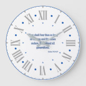 Psalms 72:5 KJV Bijbel Verse II Romeins Numeriek Grote Klok (Voorkant)