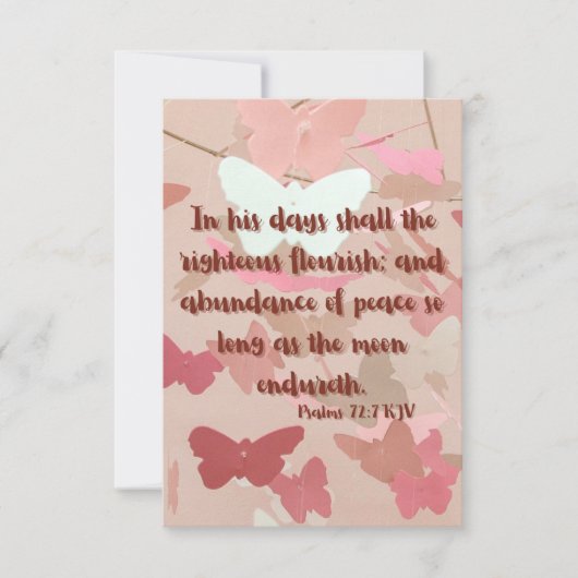 Psalms 72:7 KJV Bijbel verse Pic Flat Wenskaart Kaart (Voorkant)