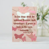 Psalms 72:7 KJV Bijbel verse Pic Flat Wenskaart Kaart (Staand voorkant)