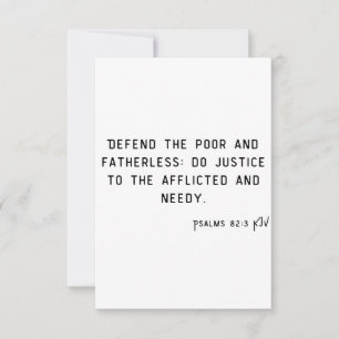 Psalms 82:3 KJV Bijbel Vast Wenskaart Kaart