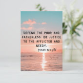 Psalms 82:3 KJV Bijbel Verse Pic Flat Greeting Kaart (Staand voorkant)