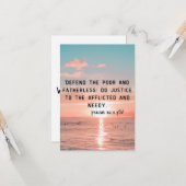 Psalms 82:3 KJV Bijbel Verse Pic Flat Greeting Kaart (Voorkant / Achterkant in situ)