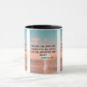 Psalms 82:3 KJV Bijbel Verse Pic Two-Tone Mok (Midden)