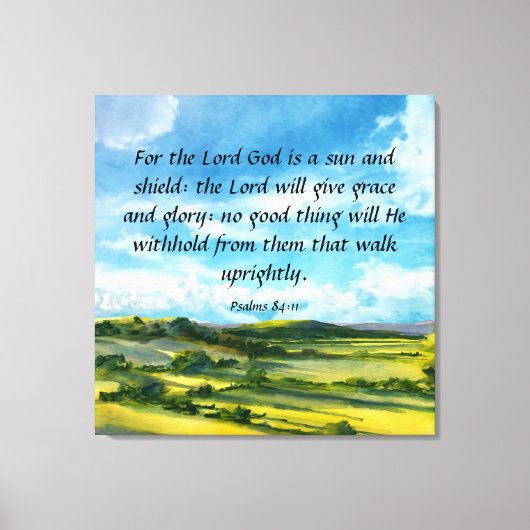 Psalms 84:11 Canvas afdrukken (Voorkant)