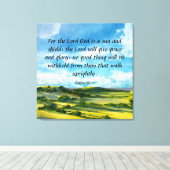 Psalms 84:11 Canvas afdrukken (Insitu (Houten vloer))