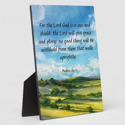 Psalms 84:11 Plaque Fotoplaat (Zijkant)