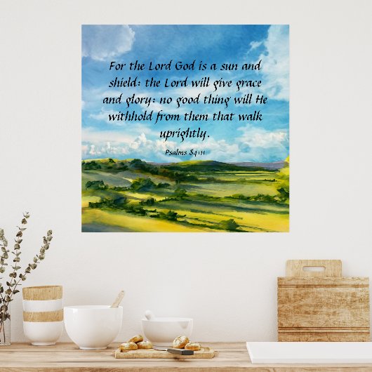 Psalms 84:11 poster (Keuken)