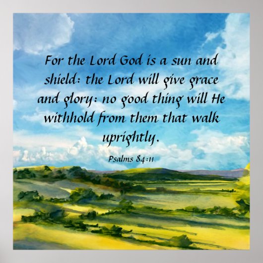 Psalms 84:11 poster (Voorkant)