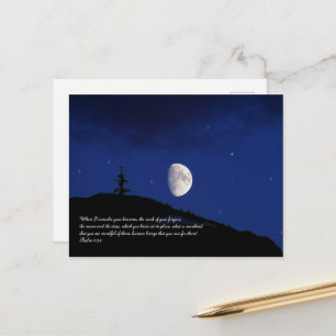 Psalms 8:3,4 Inspirerend voor scripts Briefkaart