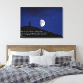 Psalms 8:3,4 Inspirerend voor scripts Canvas Afdruk (Insitu (Slaapkamer))