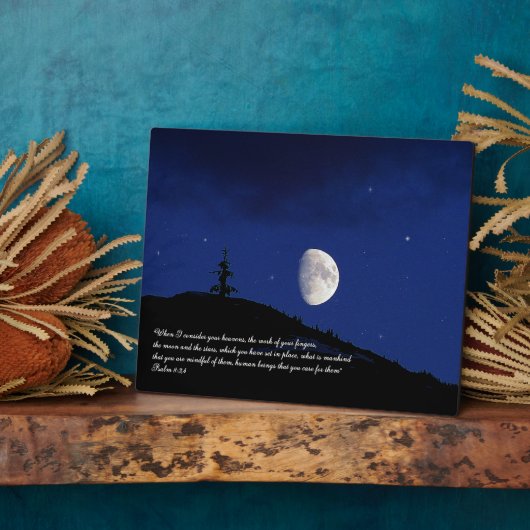 Psalms 8:3,4 Inspirerend voor scripts Fotoplaat (Zijkant)