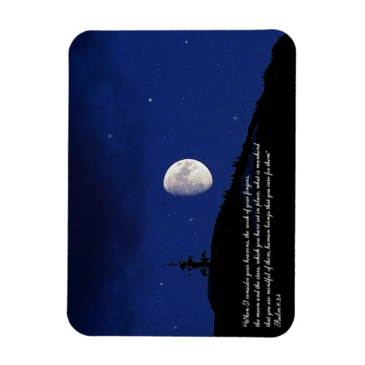 Psalms 8:3,4 Inspirerend voor scripts Magneet (Verticaal)