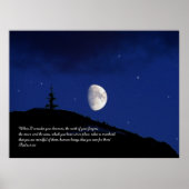 Psalms 8:3,4 Inspirerend voor scripts Poster (Voorkant)