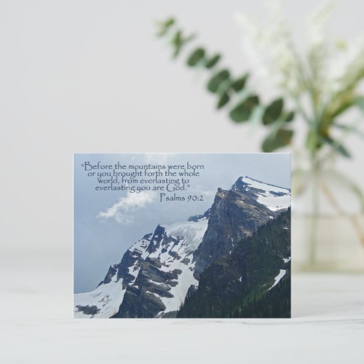 Psalms 90:2 Rocky Mountains Inspirerend Briefkaart (Staand voorkant)