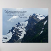 Psalms 90:2 Rocky Mountains Inspirerend Poster (Voorkant)