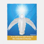 Psalms 91:11 - Faith Fleece Blanket, 50 x 60 inch (Voorkant)