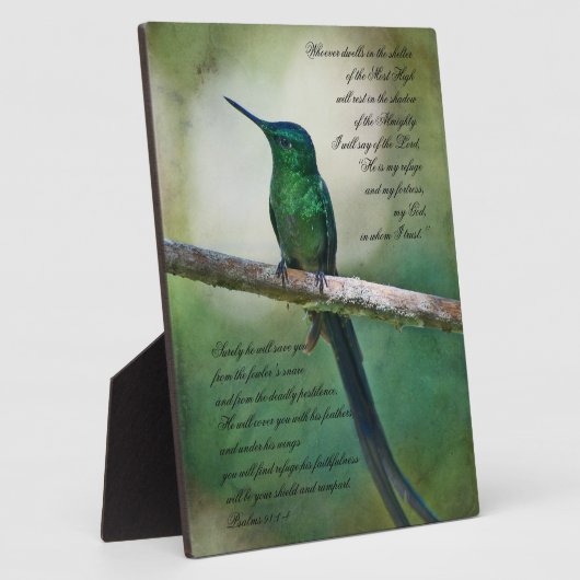 Psalms 91:1-4 Inspirerend Fotoplaat (Zijkant)