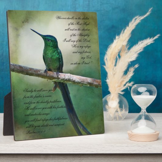 Psalms 91:1-4 Inspirerend Fotoplaat (Zijkant)