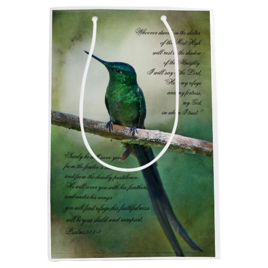 Psalms 91:1-4 Inspirerend Medium Cadeauzakje (Voorkant)