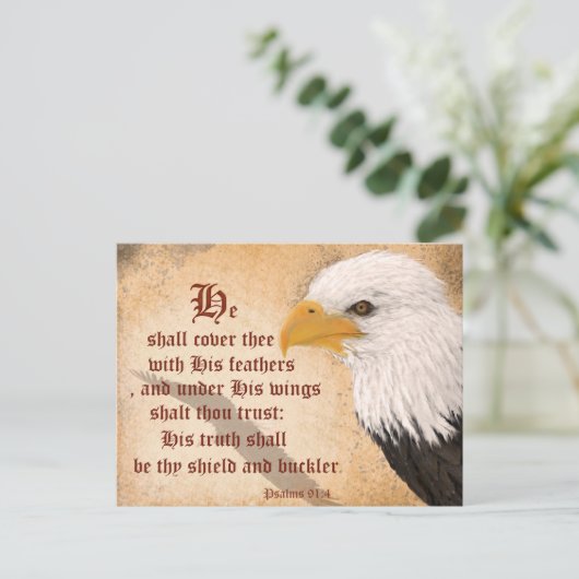 Psalms 91:4 briefkaart (Staand voorkant)