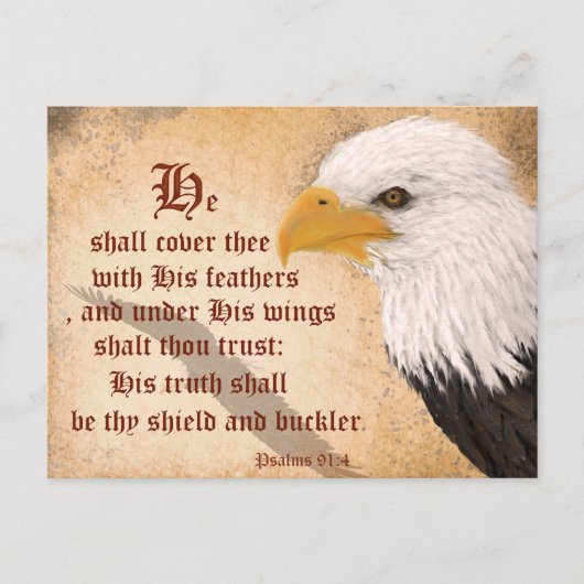 Psalms 91:4 briefkaart (Voorkant)