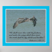 Psalms 91:4 Manuscript Print (Voorkant)