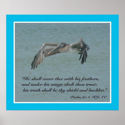 Psalms 91:4 Manuscript Print (Voorkant)