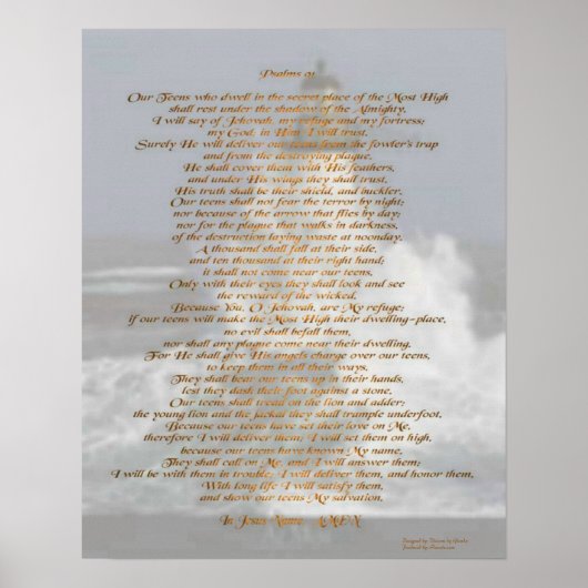 Psalms 91 poster (Voorkant)