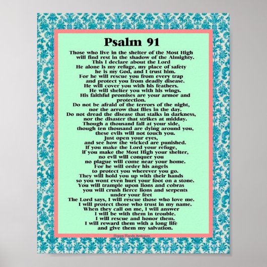 Psalms 91 poster (Voorkant)