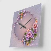 Psalms 91 Square Wall klok (Hoek)