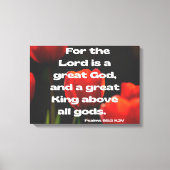Psalms 95:3 Bijbelverse KJV Pic Wall Art Canvas Afdruk (Voorkant)