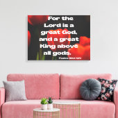 Psalms 95:3 Bijbelverse KJV Pic Wall Art Canvas Afdruk (Insitu (Woonkamer))