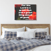 Psalms 95:3 Bijbelverse KJV Pic Wall Art Canvas Afdruk (Insitu (Slaapkamer))