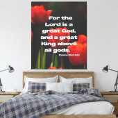 Psalms 95:3 Bijbelverse KJV Pic Wall Art Canvas Afdruk (Insitu (Slaapkamer))