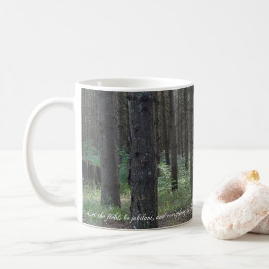 Psalms 96:12 Inspirerend Koffiemok (Met donut)