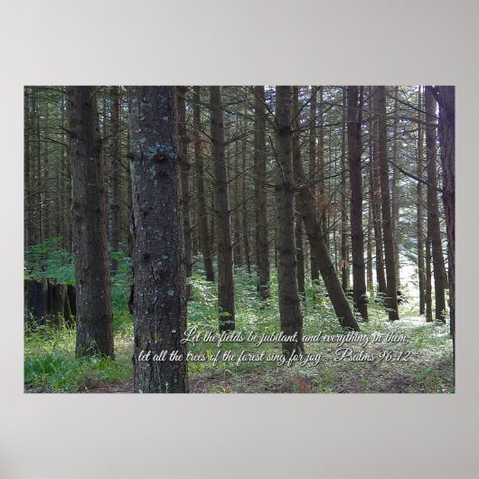 Psalms 96:12 Inspirerend Poster (Voorkant)