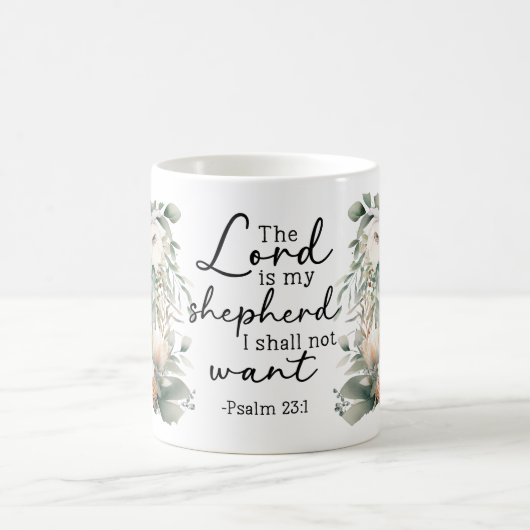 Psalms Bible Verse Floral Coffee Mug Koffiemok (Center)