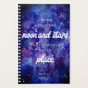 Psalms Bijbel Verse Faith waterverf Galaxy sterren Planner
