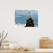 Psalms Bijbel Verse Steeple Christelijk Poster (Keuken)