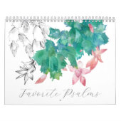 Psalms Bijbelscripts Waterverf Botanische Planten Kalender (Hoes)