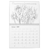 Psalms Bijbelscripts Waterverf Botanische Planten Kalender (Jan 2027)