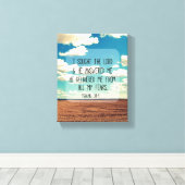 Psalms bijbelse versie canvas afdruk (Insitu (Houten vloer))