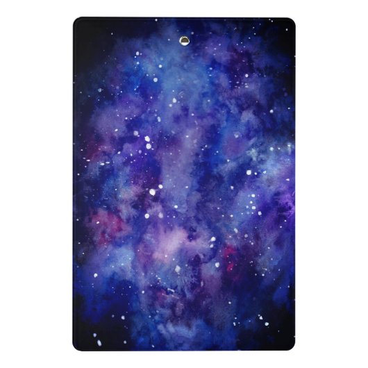 Psalms Bijbelverse Galaxy Waterverf Christelijk Mini Klembord (Achterkant)